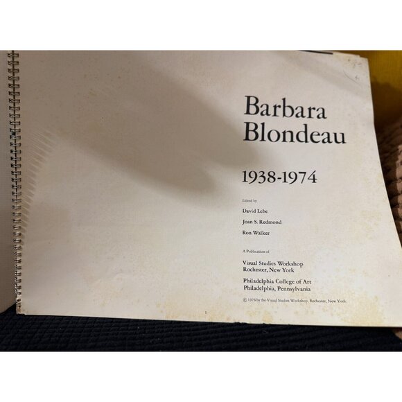 Catalogue Monograph, Spiralbound, Barbara Blondeau 1938-1974, 1976 Printing - Picture 6 of 12